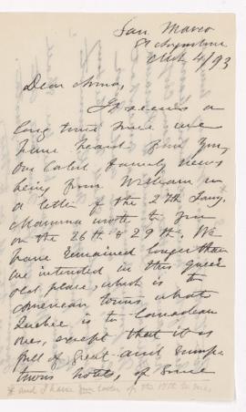 Letter, 4 March 1893