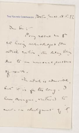 Letter, 18 May 1897