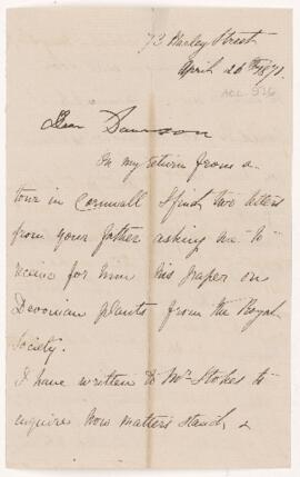 Letter, 26 April 1871