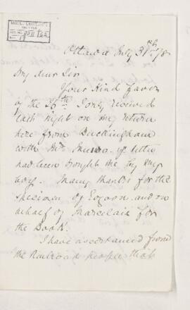 Letter, 31 July 1878