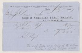 Account, 1 July 1857