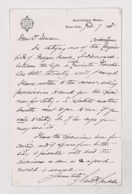 Letter, 7 February 1881