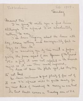 Letter, February 1909