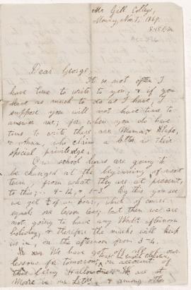 Letter, 1 November 1869