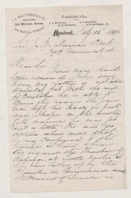 Letter, 15 February 1896