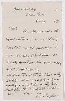 Letter, 6 July 1875