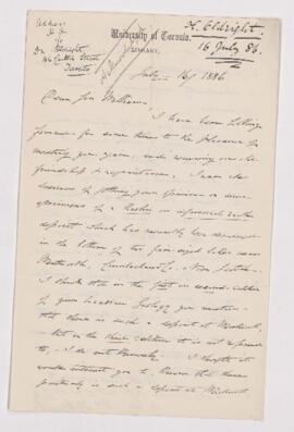 Letter, 16 July 1886