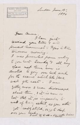 Letter, 15 June 1870