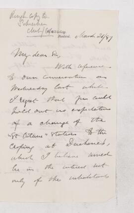 Letter, 21 March 1881