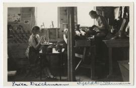 Artisans Erica Deichmann and Kjeld Deichmann at work