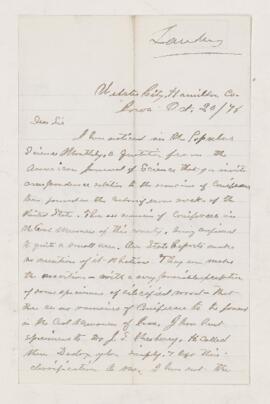 Letter, 20 October 1876
