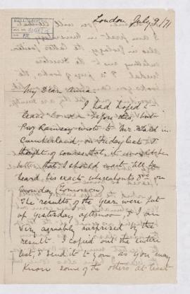 Letter, 9 July 1871