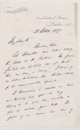 Letter, 21 October 1870