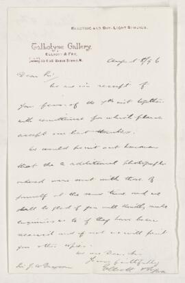 Letter, 8 August 1896