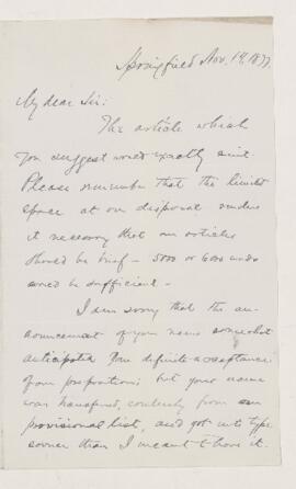 Letter, 14 November 1877