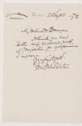 Letter, 28 September 1872