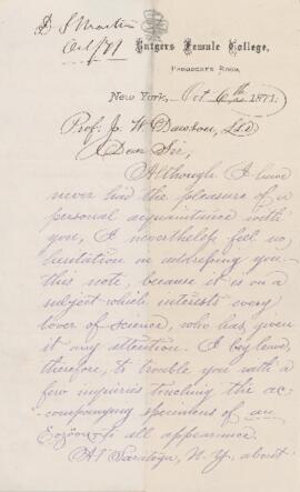 Letter, 6 October 1871