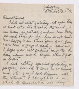 Letter, 28 July 1914