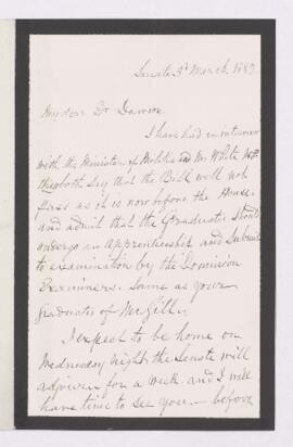 Letter, 3 March 1882