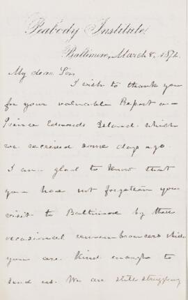 Letter, 8 March 1872