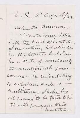 Letter, 2 August 1882