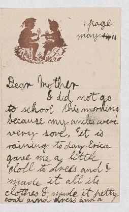 Child's letter from Lois, 11 May