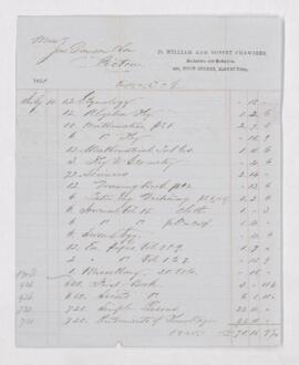 Account, 29 January 1851
