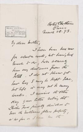 Letter, 28 March 1893