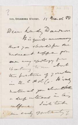 Letter, 11 March 1888