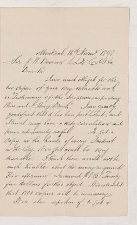 Letter, 16 November 1898