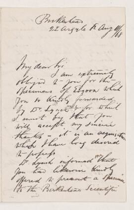 Letter, 11 August 1868