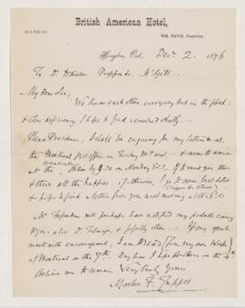 Letter, 2 December 1876