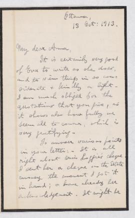 Letter, 13 October 1913