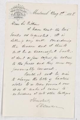 Letter, 8 August 1888