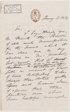 Letter, 7 January 1871