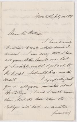 Letter, 20 July 1887