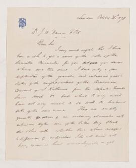 Letter, 31 October 1878