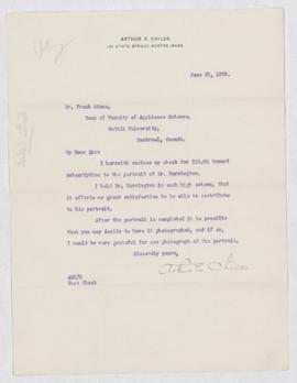 Letter to F. D. Adams, 25 June 1908