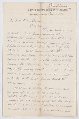 Letter, 3 November 1888