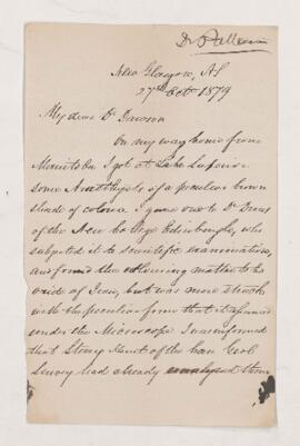 Letter, 27 October 1879
