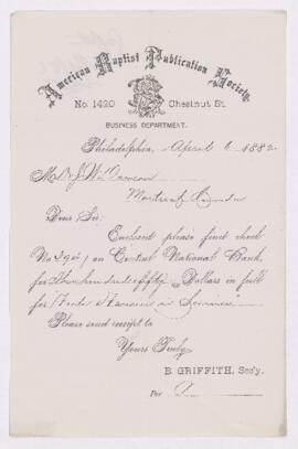 Letter, 6 April 1882