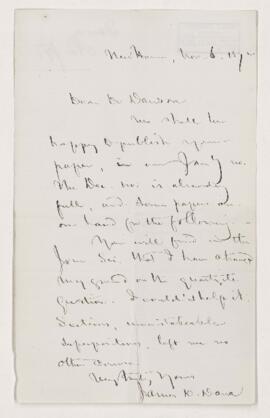 Letter, 6 November 1872