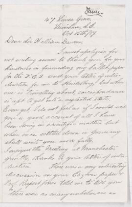 Letter, 15 October 1887
