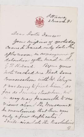 Letter, 2 March 1881