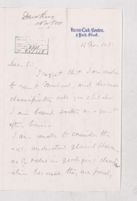 Letter, 16 November 1880