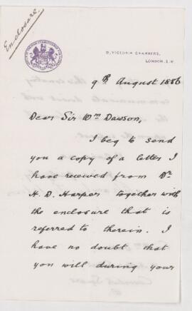 Letter, 9 August 1886