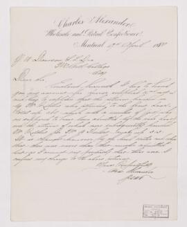 Letter, 9 April 1880