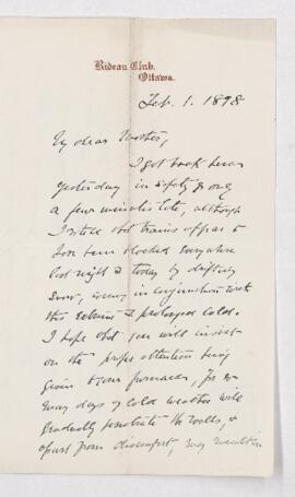 Letter, 1 February 1898