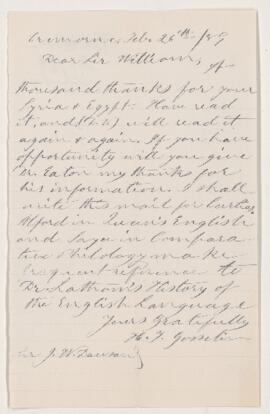 Letter, 26 February 1889