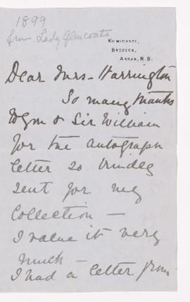 Letter, 30 August 1899